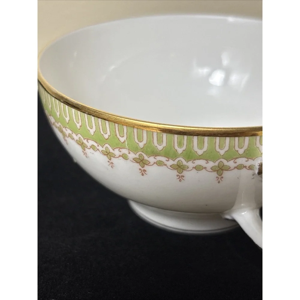 Antique WG & Co Limoges France William Guerin Double Handle Cream Soup Broth Cup